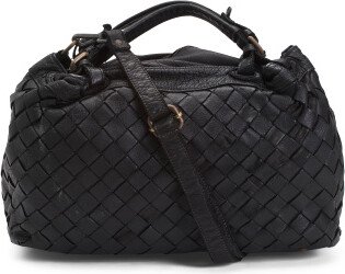 TJMAXX Leather Large Woven Satchel