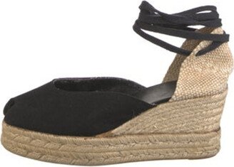 Canvas Raw-Edge Trim Espadrilles-AA