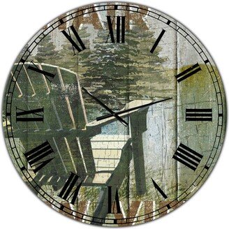 Designart Open Season Viewing Large Traditional Wall Clock - 36 x 36