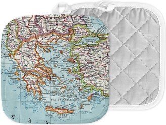 Greece Map Hot Pad - Pot Holder Kitchen Airbnb Gift