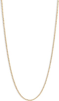 JULEZ BRYANT 1.0mm Diamond Cut Yellow Gold Ball Chain