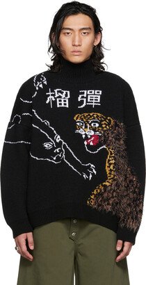 LU'U DAN Black Jaguar Sweater