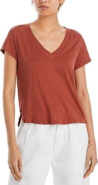 V-Neck Side Slit Tee