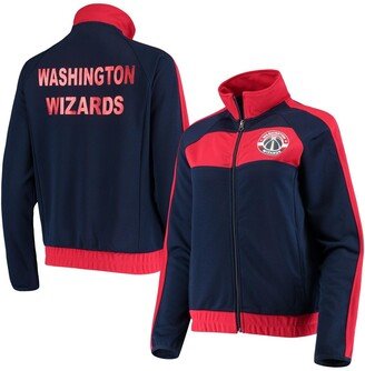 Women's G-iii Sports by Carl Banks Navy Washington Wizards Hoop Raglan Full-Zip Track Jacket