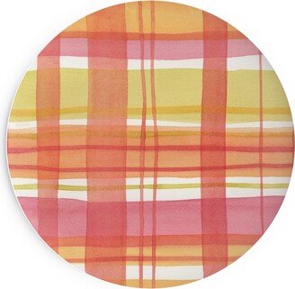 Salad Plates: Summer Plaid Salad Plate, Multicolor