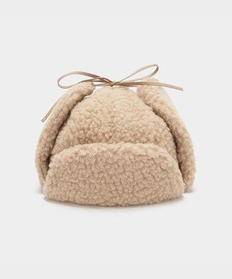 Cbleami Boa Aviator Hat in Beige