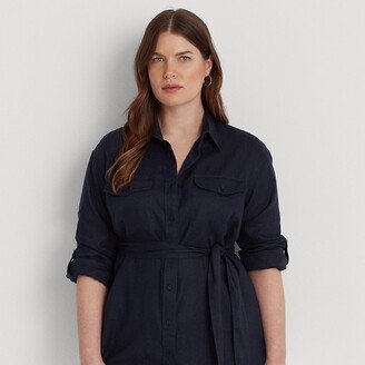 Lauren Woman Ralph Lauren Belted Linen Shirt