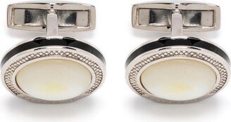 Logo-Engraved Gemstone Cufflinks