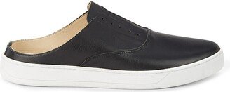 Saks Fifth Avenue Made in Italy Saks Fifth Avenue Men's Leather Open Back Slip On Sneakers