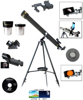 Galileo 700mm x 60mm Day and Night Telescope Kit Plus Smartphone Adapter and Solar Filter Cap