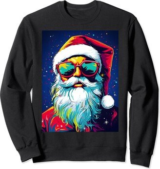 Niedlich Weihnachtsoutfit Christmas Design Witzig Funny Santa Pop Art Retro Vintage Christmas Motif Sweatshirt