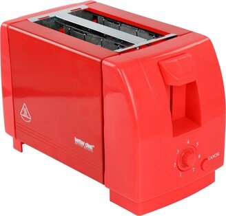 Compact Two Slice Countertop Toaster in Red-AA