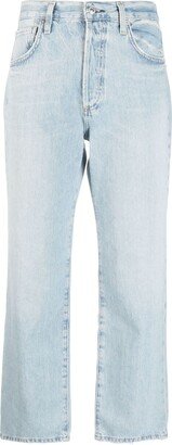 Cropped Straight-Leg Jeans-AK