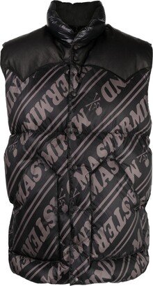 Logo-Print Padded Gilet-AF