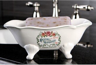 Savons Aux Fleurs Wave Double Ended Clawfoot Tub Soap Dish - Green/Red/White