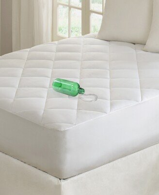 Quiet Nights Quilted Diamond Down Alternative Waterproof 300 Thread Count Cotton Sateen Mattress Pad, Twin