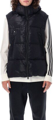 Graphic-Printed Hooded Padded Gilet