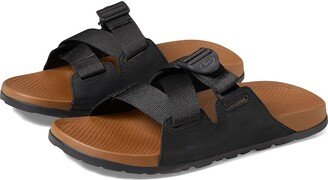 Lowdown Leather Slide (Black) Men's Slide Shoes