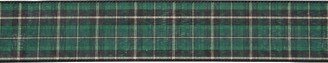 Northlight Green and Black Plaid Christmas Wired Craft Ribbon 2.5