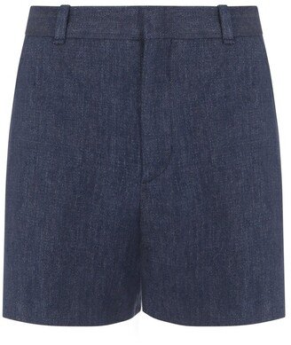 High Waist Tailored Bermuda Shorts