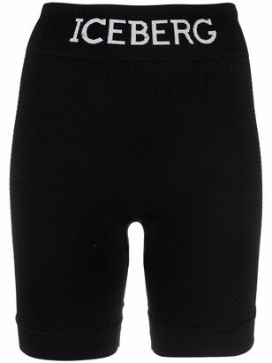 Logo-Waist Slip-On Cycling Shorts