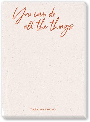 Notepads: All The Things Notepad, Beige, Matte