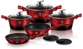 Berlinger Haus 10Pc Burgundy Kitchen Cookware Set