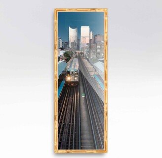 CustomPictureFrames.com 21x42 Frame Gold Real Wood Picture Frame Width 1 inches | Interior