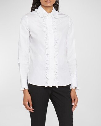 Ruffled Button-Front Shirt