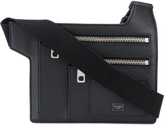 Palermo angular multi-zip flat belt bag