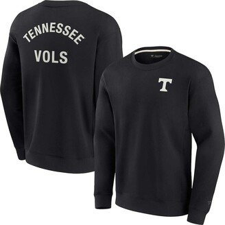 Men's and Women's Fanatics Signature Black Tennessee Volunteers Super Soft Pullover Crew Sweatshirt