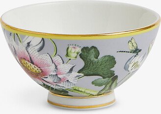 Waterlily Floral-print Gilded Bone-china Bowl 11cm