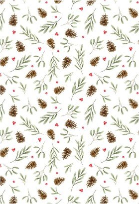 Avalon Home Mistletoe & Pine Tea Towel - Red Berries