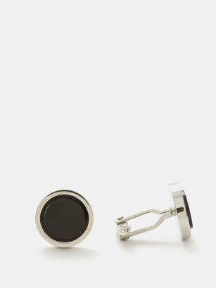 Onyx And Platinum-plated Cufflinks