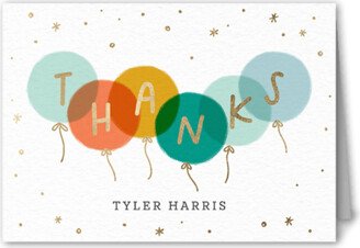 Thank You Cards: Poppin Party Thank You Card, Blue, 3X5, Matte, Folded Smooth Cardstock