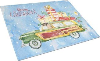 CK2456LCB Merry Christmas Great Dane Glass Cutting Board