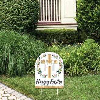 Big Dot Of Happiness Religious Easter - Outdoor Lawn Sign - Christian Holiday Party Yard Sign - 1 Pc