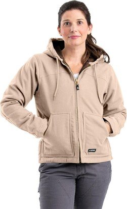 Berne Women's Lined Softstone Duck Hooded Jacket Plus Sizes