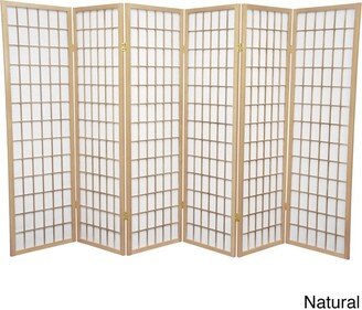 Handmade 5' Wood and Rice Paper Window Pane Room Divider