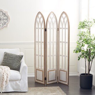 Studio 350 White Wood Farmhouse Room Divider Screen 72 x 48 x 2 - 48 x 2 x 72