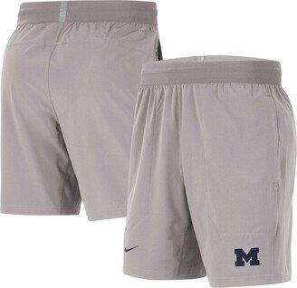 Men's Gray Michigan Wolverines Player Performance Shorts