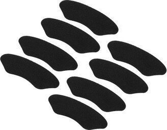 Unique Bargains Silicone Heel Support Cup Pads Orthotic Insole Plantar Care Heel Pads PU Black 8 Pcs