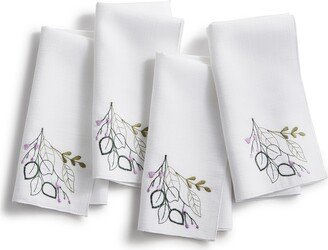 Ashland Eucalyptus Cutwork Napkins, Set of 4