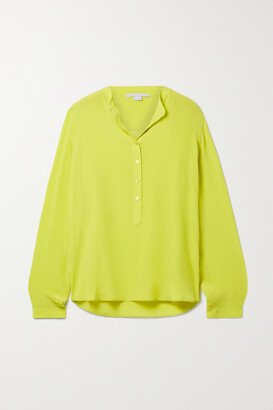 Eva Silk Crepe De Chine Blouse - Yellow