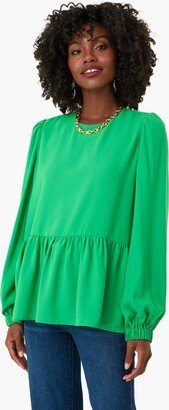 Pomander Place Emerald Green Carlota Peplum Blouse