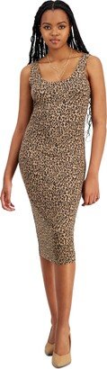 Women's Cheetah-Print Jersey Midi Dress, Created for Macy's