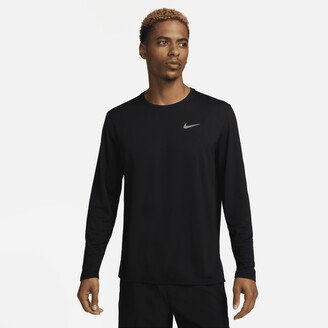 Men's Miler Dri-FIT UV Long-Sleeve Running Top in Black