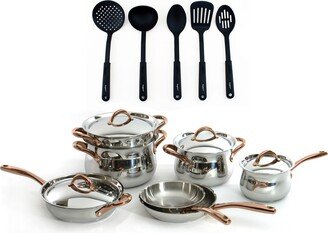 Ouro Gold 18/10 Stainless Steel 16-Pc. Cookware Set