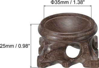 Unique Bargains Wooden Ball Stand Holders Displays Base 35mm Dia Black for Crystal Ball 2 Pcs