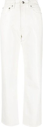 Mid-Rise Straight-Leg Trousers-BY